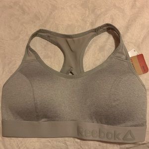 NWT Reebok HIGH SUPPORT Sports Bra (S) Gray